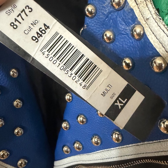 Vibrant Studded Leather Jacket - Picture 7 of 15